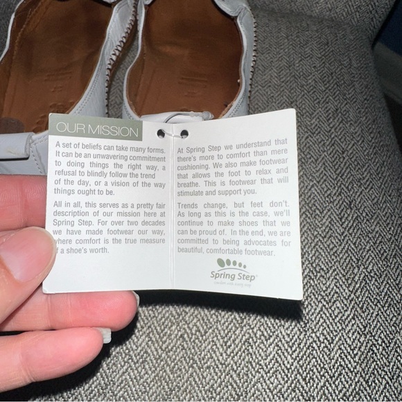 Spring Step Ingrid Soft Leather Slip On Loafer White Women Size 6.5 EU 37 NIB - Picture 6 of 13